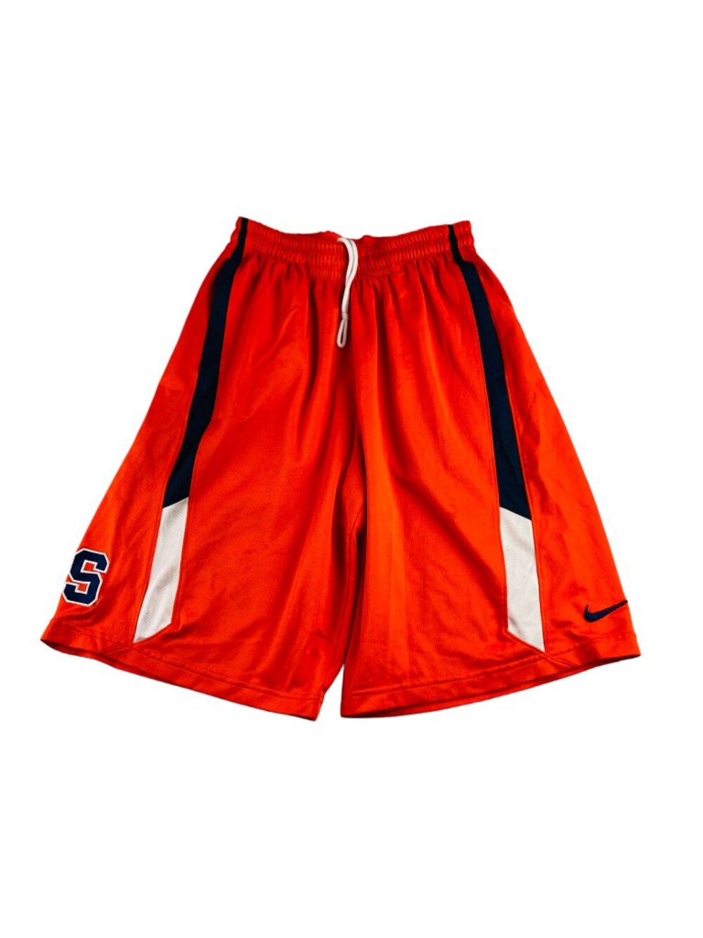 Syracuse Men's Nike Stretch Waist Shorts Orange/Navy Blue • Medium
